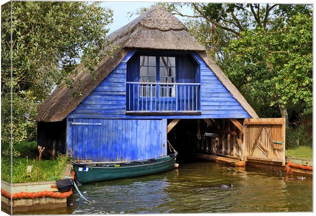 Boathouse Canvas Print by Mike Gorton