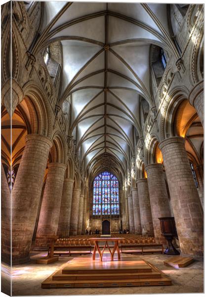 Gloucester Cathedral Canvas Print by Mike Gorton