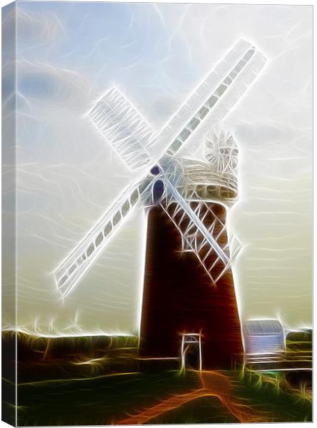 Electric Windmill Canvas Print by Mike Gorton
