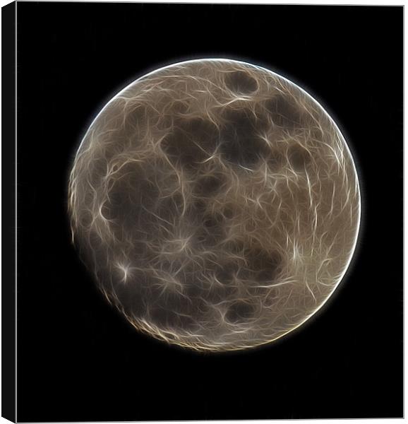 Electric Moon Canvas Print by Mike Gorton