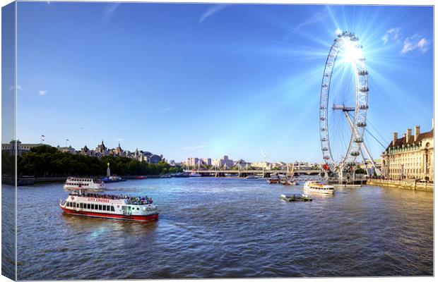 Sparkle in The London Eye Canvas Print by Mike Gorton