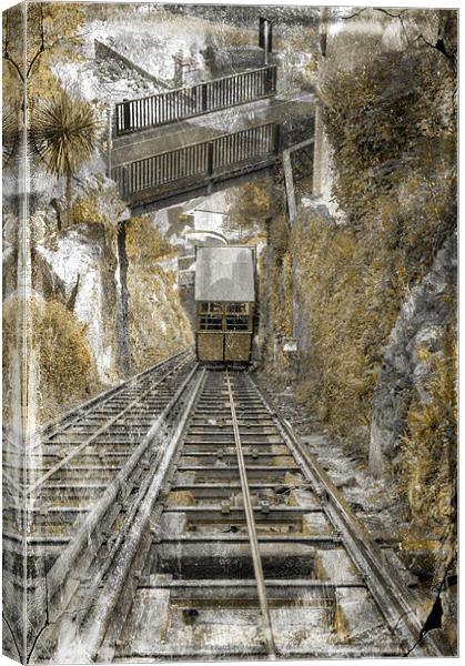 Lynton & Lynmouth Cliff Railway Canvas Print by Mike Gorton
