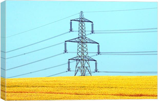 Electricity Pylon 2 Canvas Print by Mike Gorton