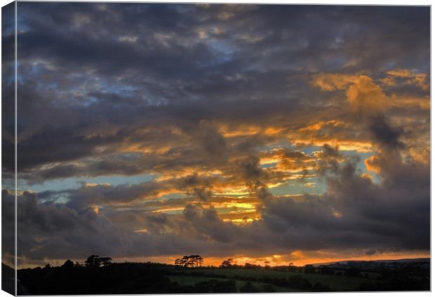 Devon Sunset Canvas Print by Mike Gorton