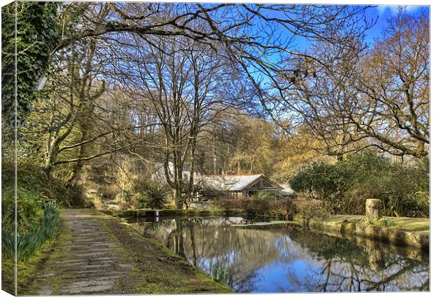 Docton Mill House and Lake Canvas Print by Mike Gorton