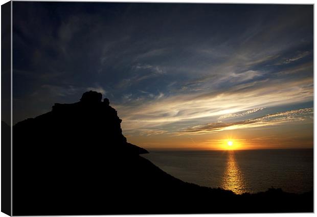 Valley of The Rocks Sunset Canvas Print by Mike Gorton