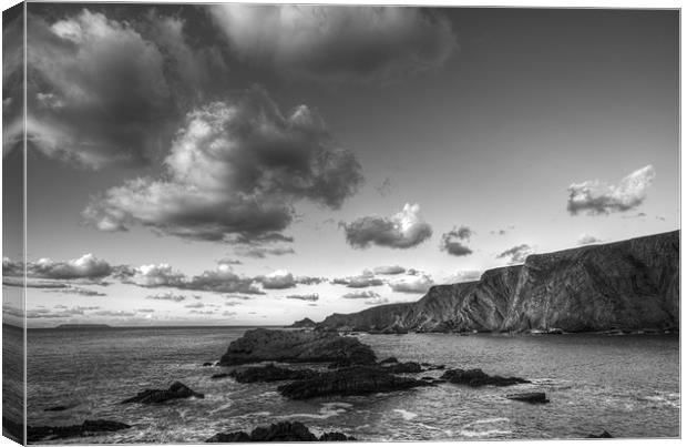 Clouds Over Hartland Quay Canvas Print by Mike Gorton