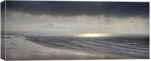 Winters Day on Saunton Sands Canvas Print by Mike Gorton