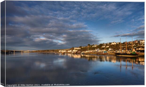Bideford with Kathleen and May Canvas Print by Mike Gorton