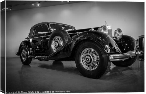 A Car Fit for a King B&W Canvas Print by Shaun White