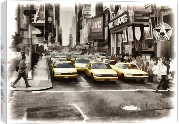 New York Taxis Canvas Print by Shaun White