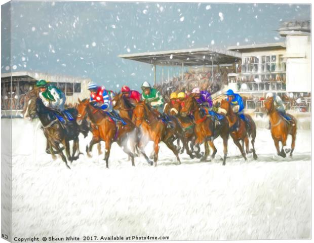 Winter Racing Canvas Print by Shaun White