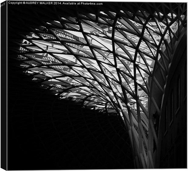 Kings Cross Station Canopy Canvas Print by Audrey Walker