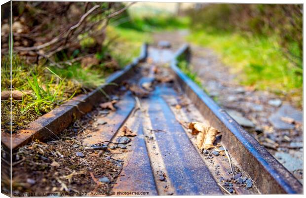 Dinorwic Quarry Rail Tracks  Canvas Print by Darren Wilkes