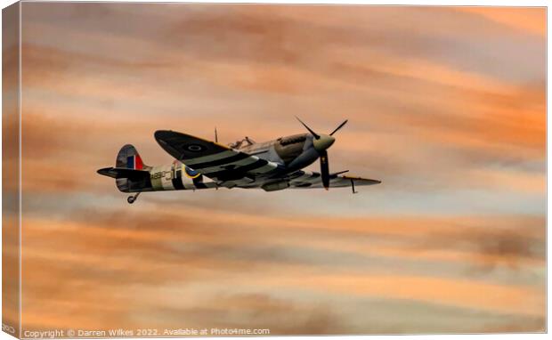 Supermarine Spitfire AB910 Canvas Print by Darren Wilkes