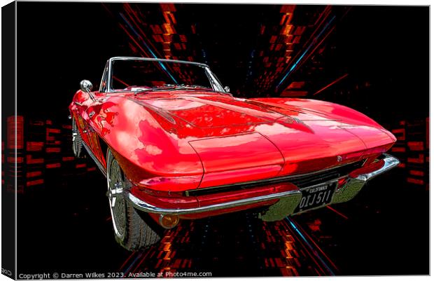 Iconic Americana 1964 Chevrolet Corvette Canvas Print by Darren Wilkes