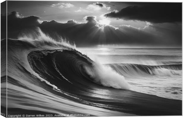 The Majestic Power of the Ocean 2 Canvas Print by Darren Wilkes
