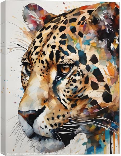 The Jaguar's Commanding Stare Canvas Print by Darren Wilkes