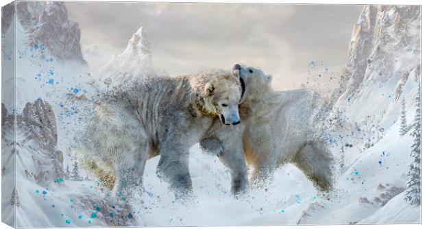 Polar Bear Mountains Canvas Print by Darren Wilkes