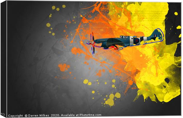   Supermarine Spitfire Modern Art Canvas Print by Darren Wilkes