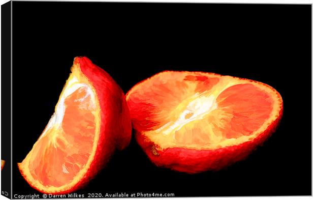 Sliced Oranges Canvas Print by Darren Wilkes