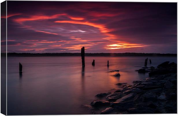 Sunset silhouettes Canvas Print by tim jones