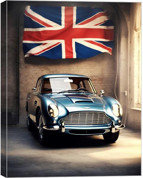 Aston Martin DB5 from 007 Canvas Print by Guido Parmiggiani