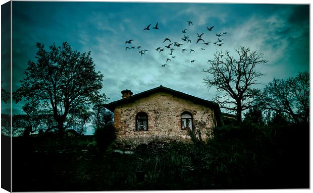 The little house on top Canvas Print by Guido Parmiggiani