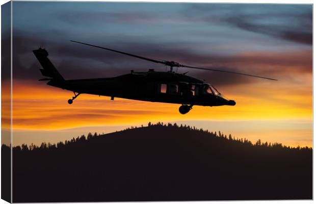 Sikorsky UH-60 Black Hawk Canvas Print by Guido Parmiggiani