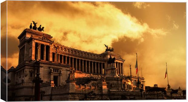 Victorian mansion at sunset, Rome Canvas Print by Guido Parmiggiani