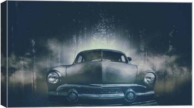 shoebox ford in the forest. Canvas Print by Guido Parmiggiani