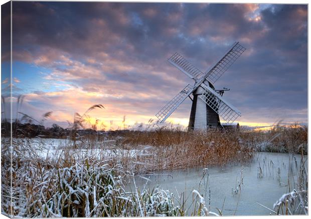 Winter at Herringfleet Canvas Print by Keith Naylor