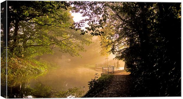  Sunrise on the canal Canvas Print by Spenser Davies