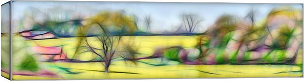  Spring Fields - Digital Art Canvas Print by Ceri Jones