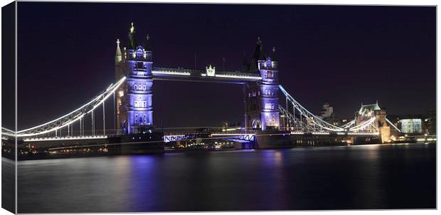  Tower Bridge at Night Canvas Print by Ceri Jones