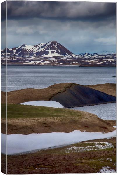 Skútustaðagígar Lake Canvas Print by Ceri Jones