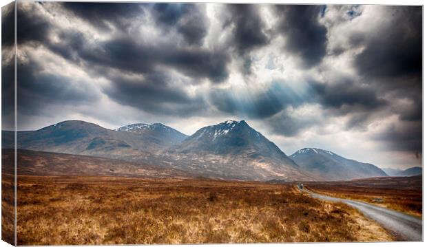 Road to Etive Canvas Print by Ceri Jones