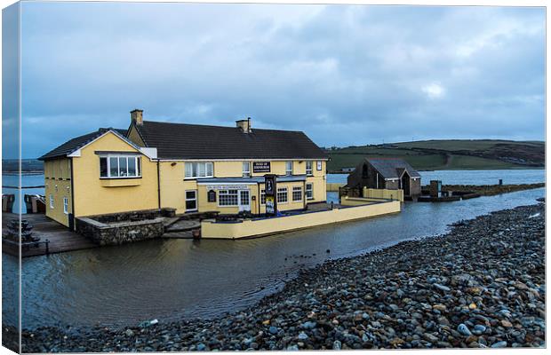 Newgale during the floods of 2014 Canvas Print by Katie Mitchell