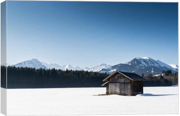 A tranquil moment in the Bavarian Alps. Canvas Print by Katie Mitchell
