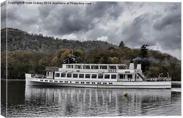 all aboard lake windermere Canvas Print by mark lindsay