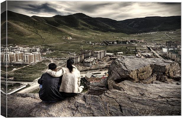 Overlooking Ulaanbaatar Canvas Print by Toby Gascoyne