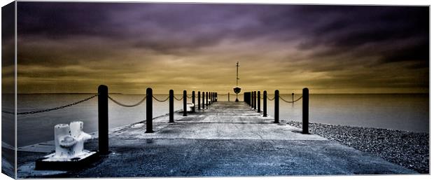 Whitstable Harbour Jetty Canvas Print by Steve Lane