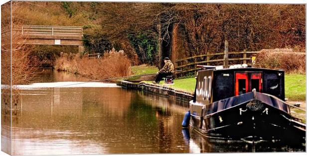 FISHING FOR DINNER Canvas Print by len milner