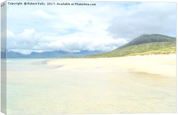 Luskentyre Beach on the Isle of Harris, Scotland Canvas Print by Robert Kelly