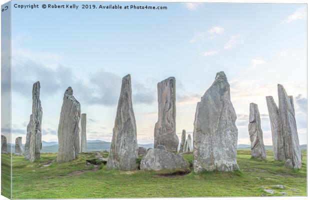 Callanish Stones on the Isle of Lewis Canvas Print by Robert Kelly