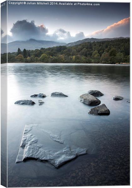 Coniston Water Canvas Print by Julian Mitchell