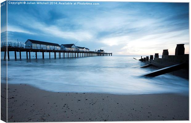 Southwold Pier Canvas Print by Julian Mitchell