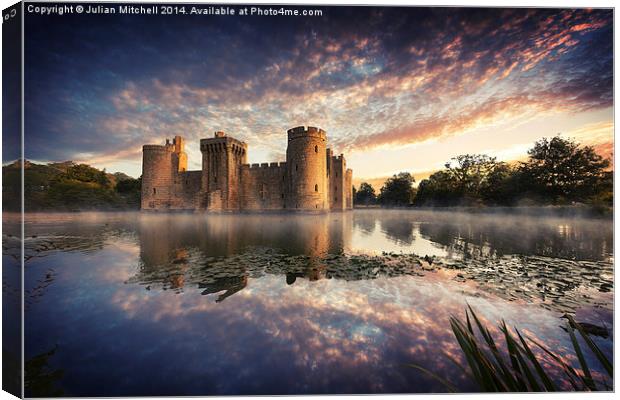 Bodiam Castle Canvas Print by Julian Mitchell