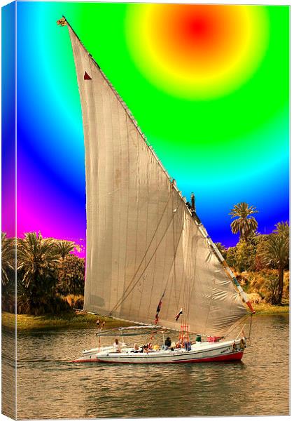 Sailing on the Nile Canvas Print by Matthew Lacey