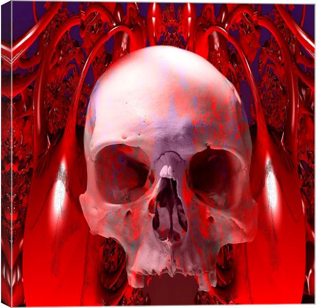   Skull Transfusion Canvas Print by Matthew Lacey